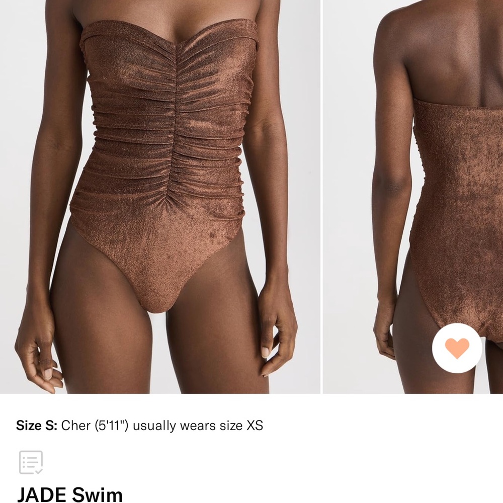 JADE Swim Brown Strapless Swimsuit